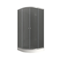 Душова кабіна PLAIN-SCT-02-GR/90x90x195/низький піддон/тоноване скло 4мм/SATIN (MI6898)